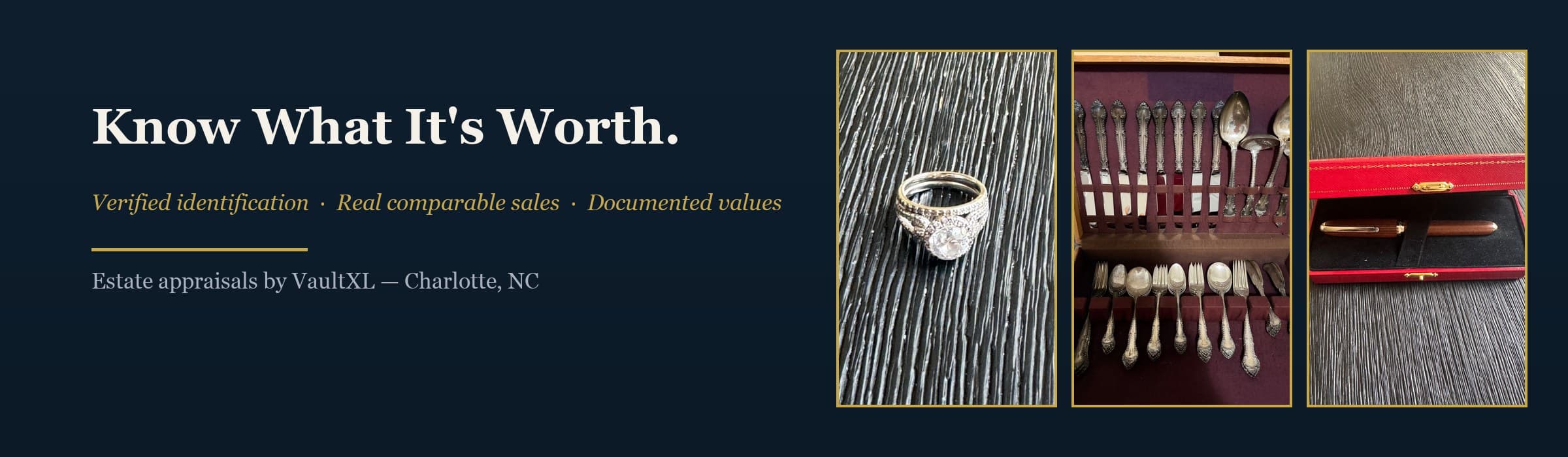 VaultXL appraisals — valuations on estate antiques, art, jewelry and collectibles in Charlotte, NC.