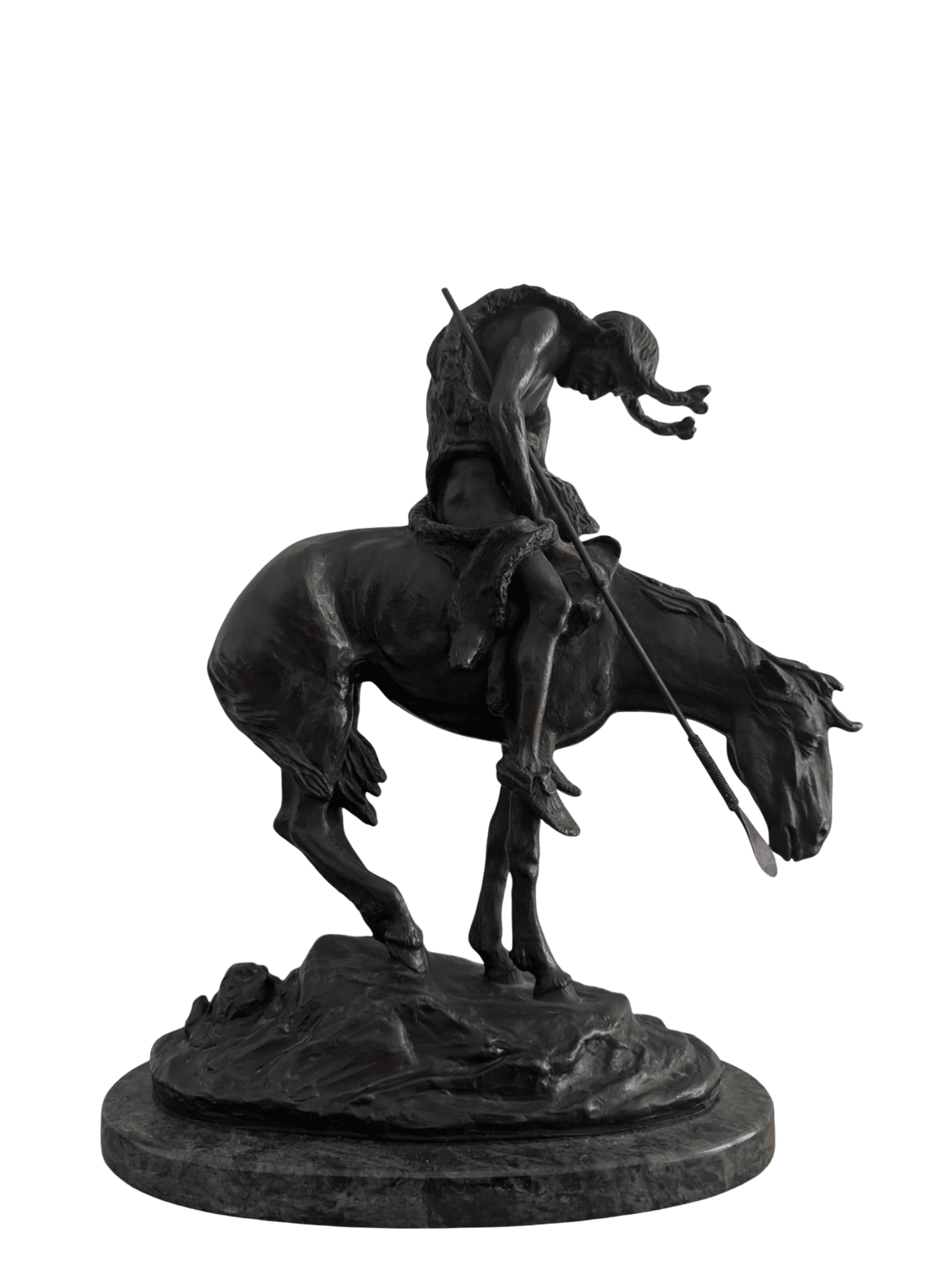 End of the Trail bronze sculpture from a client house