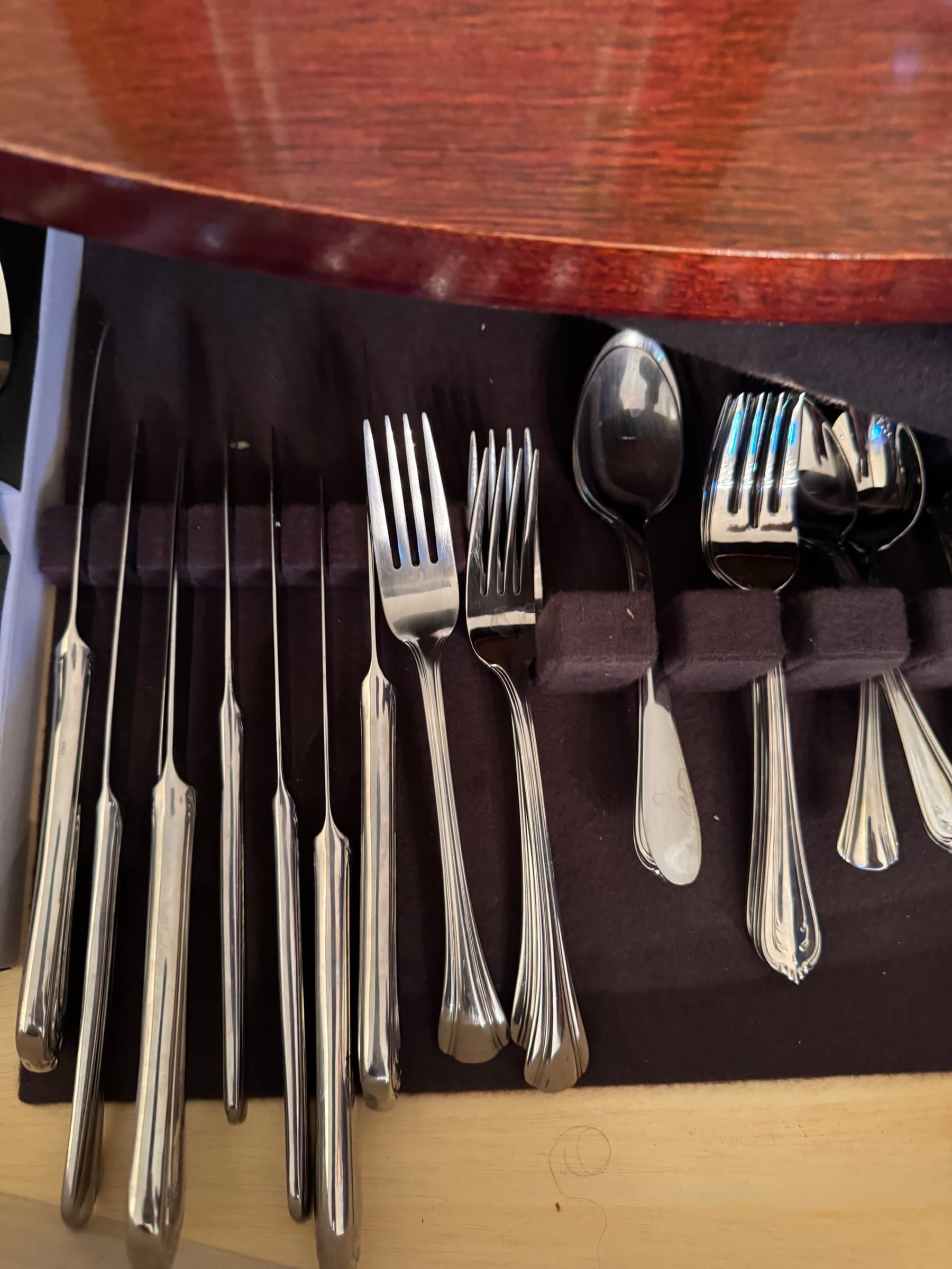 Pfaltzgraff 18/8 Stainless Flatware Set, Two Patterns, Fitted Chest