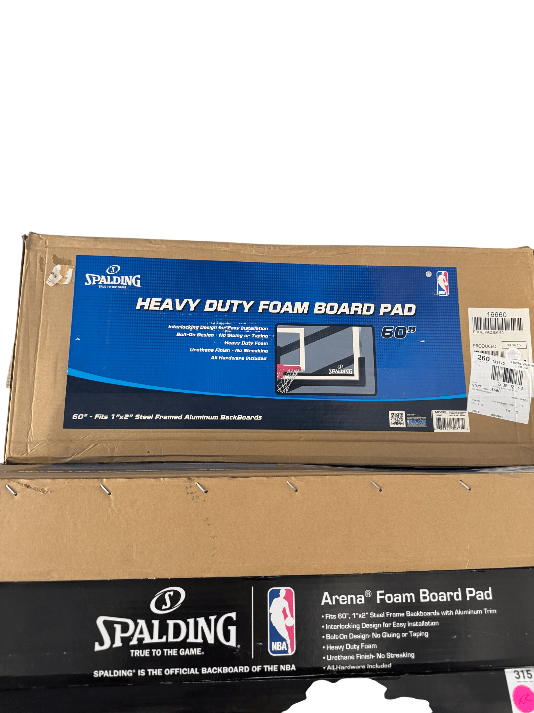 Spalding Arena Heavy Duty Foam Board Pad 60in Model 16660 Black Excellent