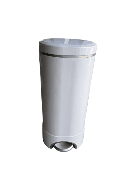 Arm & Hammer Step Diaper Pail Odor Seal White Plastic Waste Bin Good
