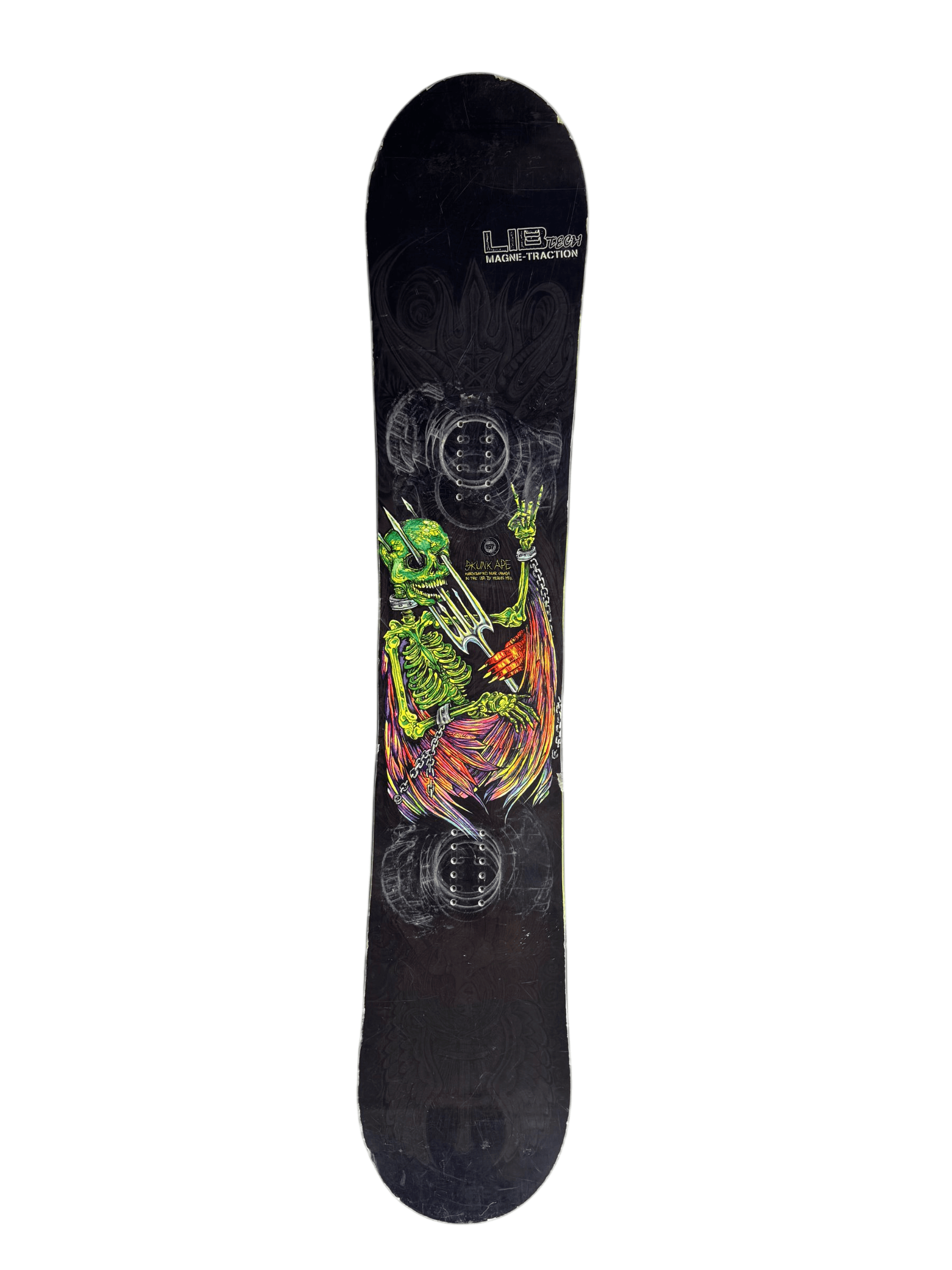Lib Tech Skunk Ape Snowboard 157cm Magne-Traction Skeleton Graphic USA Good