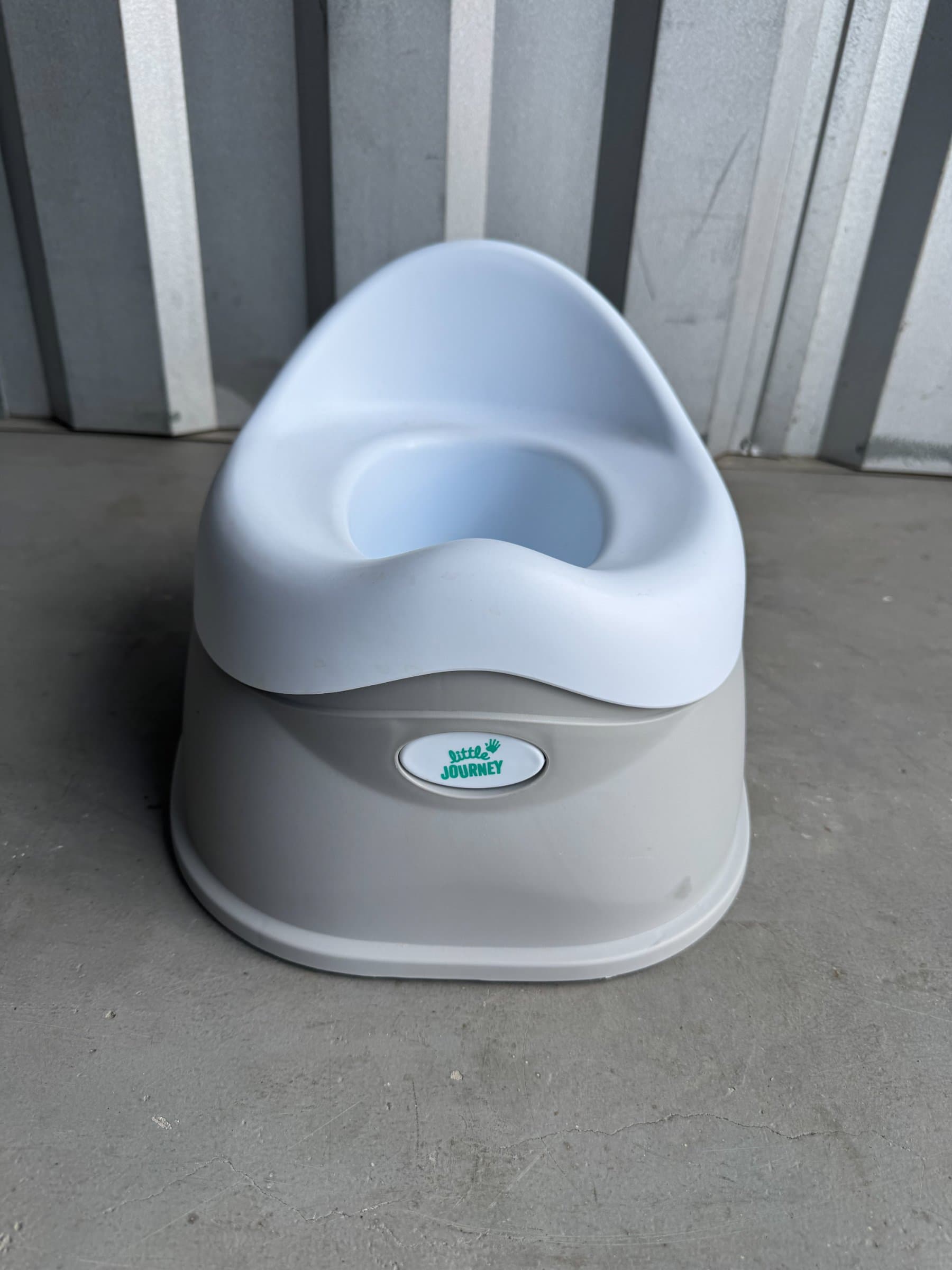 Little Journey Potty Training Seat Gray White Soft Cushion Toddler Good